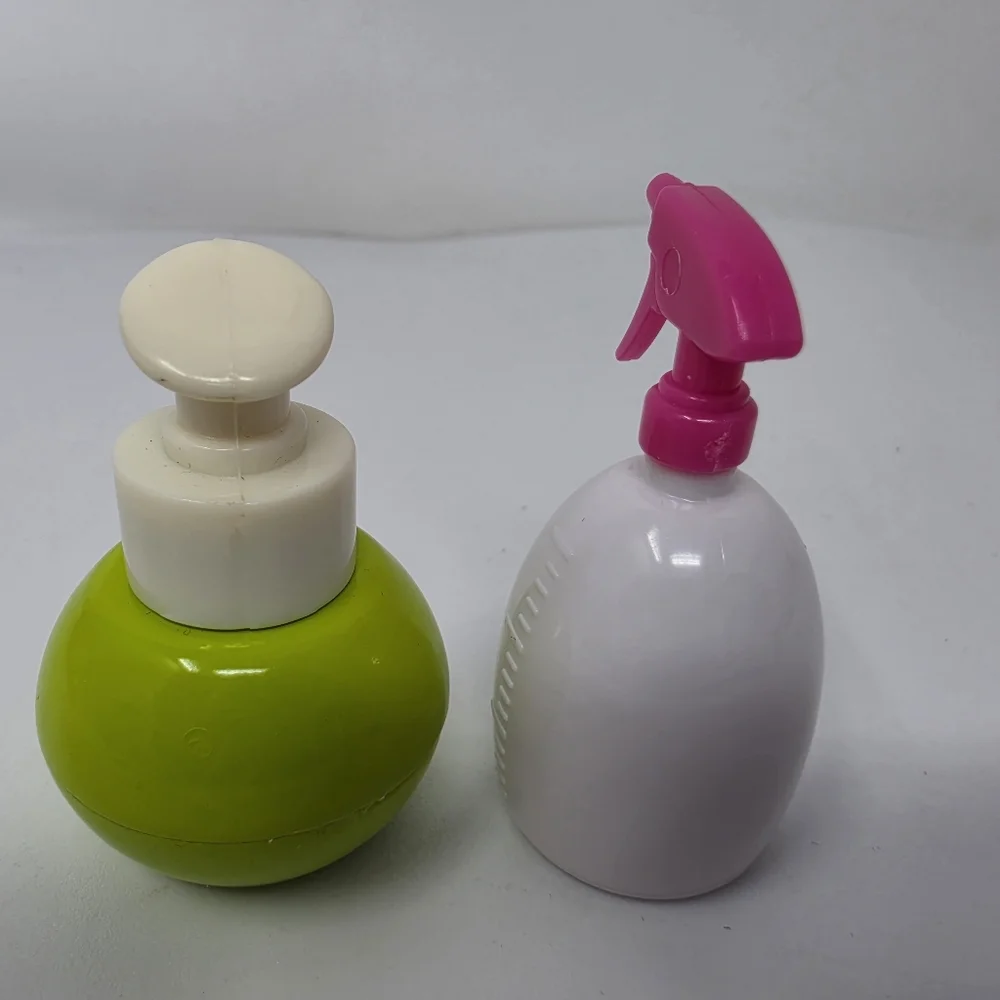 Plastic Spray Bottle Lotion Dispenser Doll House Toys Lot of 2